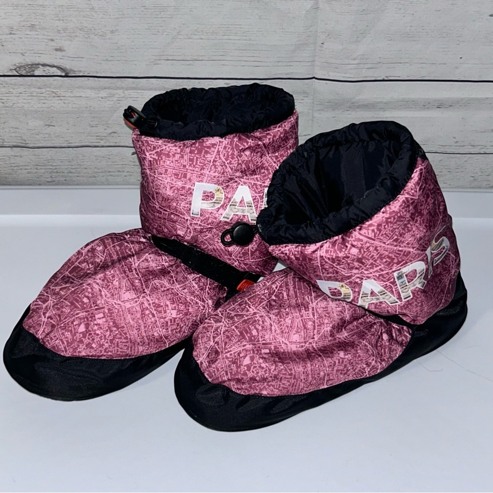 EUC Bloch Warm Up Coty Maps Adult Bootie Paris Size Large